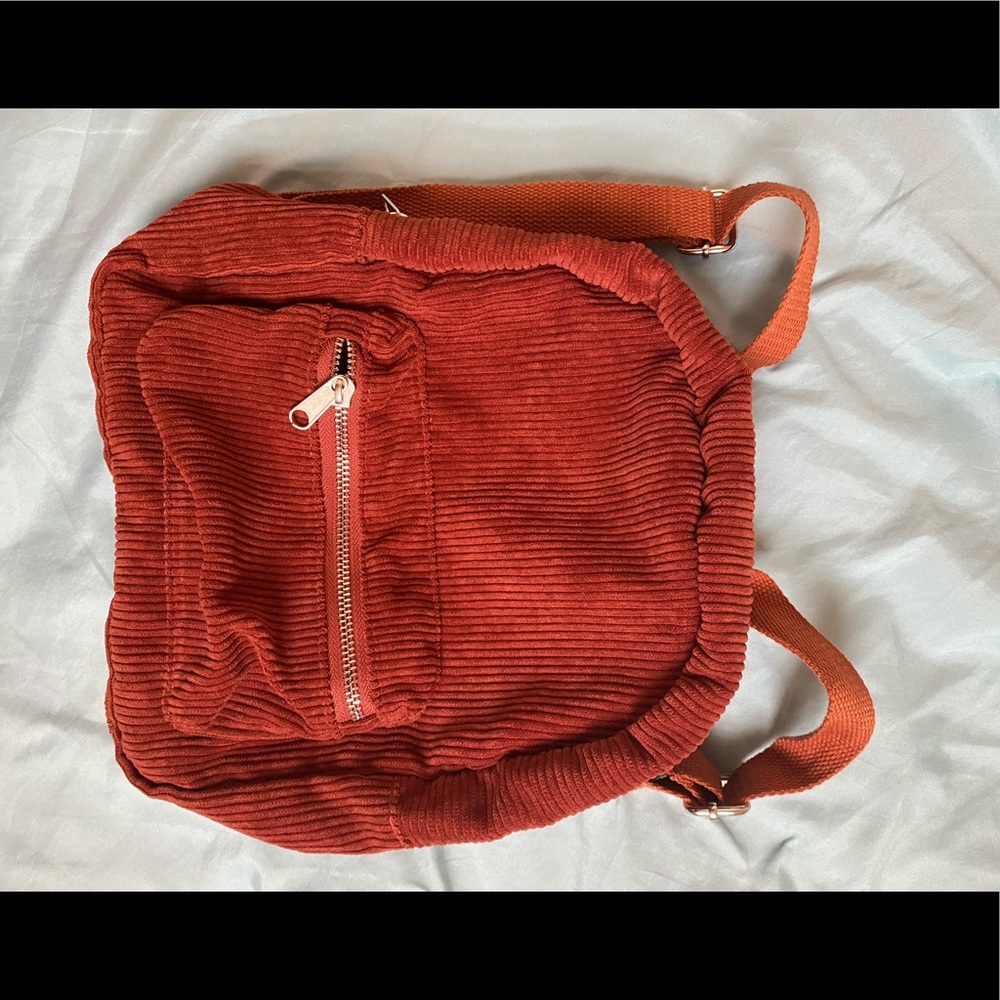 Corduroy mini backpack